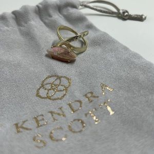 Kendra Scott adjustable ring pink stone